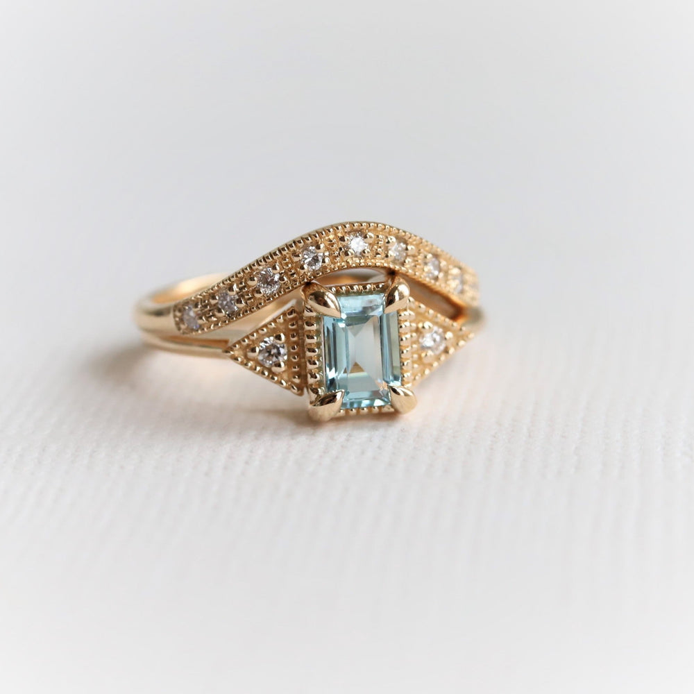 Carrie | Emerald Cut Aquamarine