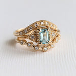 Carrie | Emerald Cut Aquamarine