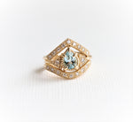 Carrie | Pear Cut Aquamarine