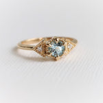 Carrie | Round Cut Aquamarine