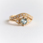 Carrie | Round Cut Aquamarine