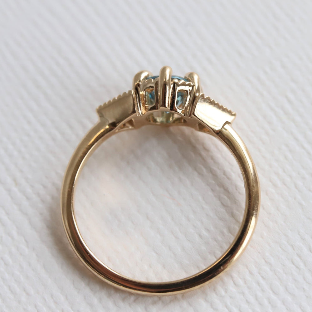 Carrie | Round Cut Aquamarine
