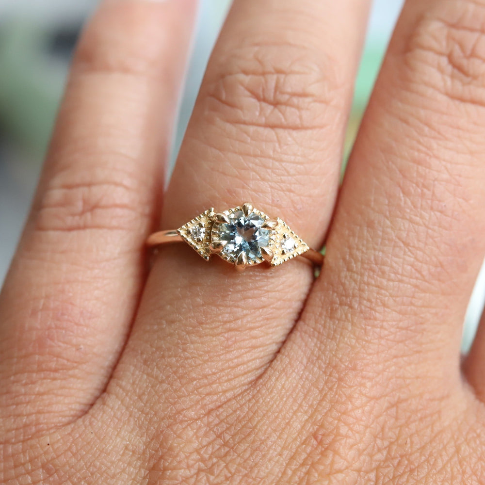 Carrie | Round Cut Aquamarine