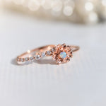 Peony No.2 | 14K Australian Opal Peony Ring - Emi Conner Jewelry 