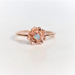 Peony No.2 | 14K Australian Opal Peony Ring - Emi Conner Jewelry 
