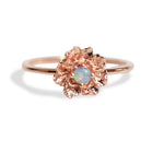 Peony No.2 | 14K Australian Opal Peony Ring - Emi Conner Jewelry 