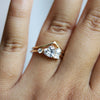 Brie | 14K Heart Black Onyx & Moissanite Cluster Ring - Emi Conner Jewelry 