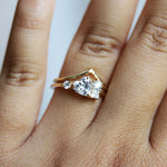 Brie | 14K Heart Black Onyx & Moissanite Cluster Ring - Emi Conner Jewelry 