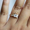 Brie | 14K Heart Black Onyx & Moissanite Cluster Ring - Emi Conner Jewelry 