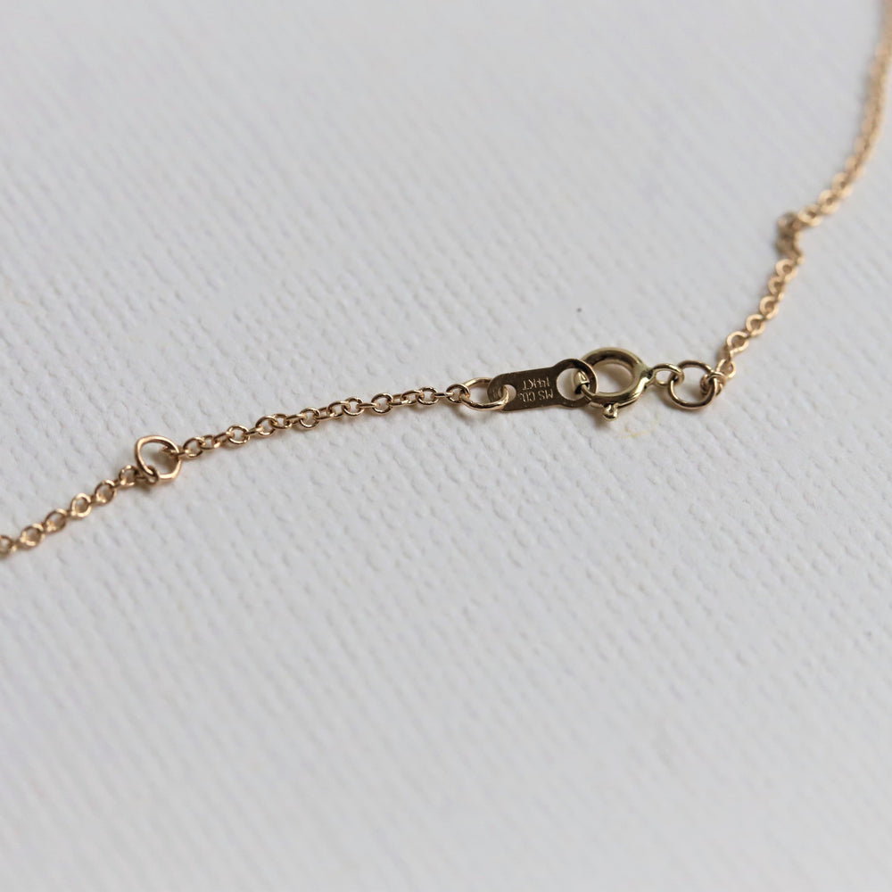 ROSE Necklace No.3 | 14K Rose With Diamond Necklace