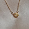 ROSE Necklace No.3 | 14K Rose With Diamond Necklace