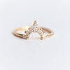 Lily Crown No.2 | 14K Gold & Diamond Contour Band - Emi Conner Jewelry 