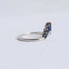 Ophelia Lab Created Blue Sapphire Baguette Contour Band