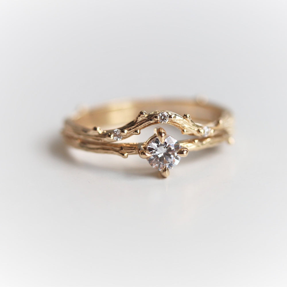 Acacia | Twig Diamond Curve Band - Emi Conner Jewelry 
