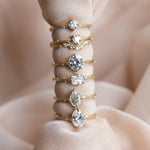 Acacia | 4 mm Round Moissanite Twig Engagement Ring - Emi Conner Jewelry 