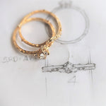 Acacia | 4 mm Round Moissanite Twig Engagement Ring - Emi Conner Jewelry 