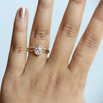 Acacia | 7 mm Round Moissanite Twig Engagement Ring - Emi Conner Jewelry 