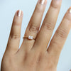Acacia | 6 x 4 mm Emerald Cut Moissanite Twig Engagement Ring - Emi Conner Jewelry 