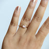 Acacia | 6 x 4 mm Emerald Cut Moissanite Twig Engagement Ring - Emi Conner Jewelry 