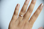 Acacia | 6 x 4 mm Emerald Cut Moissanite Twig Engagement Ring - Emi Conner Jewelry 