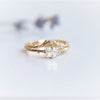 Acacia | 6 x 4 mm Emerald Cut Moissanite Twig Engagement Ring - Emi Conner Jewelry 