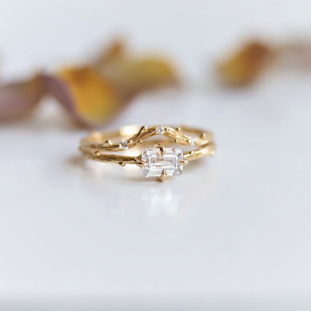 Acacia | Twig Diamond Curve Band - Emi Conner Jewelry 