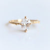 Acacia | 8 x 6 mm Oval Moissanite Twig Engagement Ring - Emi Conner Jewelry 