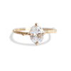 Acacia | 8 x 6 mm Oval Moissanite Twig Engagement Ring - Emi Conner Jewelry 