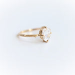 Acacia | 8 x 6 mm Oval Moissanite Twig Engagement Ring - Emi Conner Jewelry 