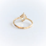 Acacia | 8 x 6 mm Oval Moissanite Twig Engagement Ring - Emi Conner Jewelry 