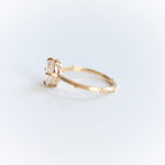 Acacia | 8 x 6 mm Oval Moissanite Twig Engagement Ring - Emi Conner Jewelry 