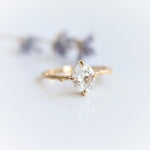 Acacia | 8 x 6 mm Oval Moissanite Twig Engagement Ring - Emi Conner Jewelry 