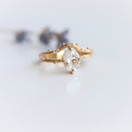 Acacia | 8 x 6 mm Oval Moissanite Twig Engagement Ring - Emi Conner Jewelry 