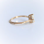 Acacia | 7x5 mm Pear Cut Moissanite Twig Engagement Ring - Emi Conner Jewelry 