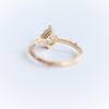 Acacia | 7x5 mm Pear Cut Moissanite Twig Engagement Ring - Emi Conner Jewelry 