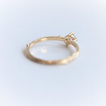 Acacia | 4 mm Round Moissanite Twig Engagement Ring - Emi Conner Jewelry 
