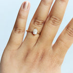 Acacia | 7x5 mm Pear Cut Moissanite Twig Engagement Ring - Emi Conner Jewelry 