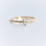 Acacia | 4 mm Heart Moissanite Twig Engagement Ring - Emi Conner Jewelry 