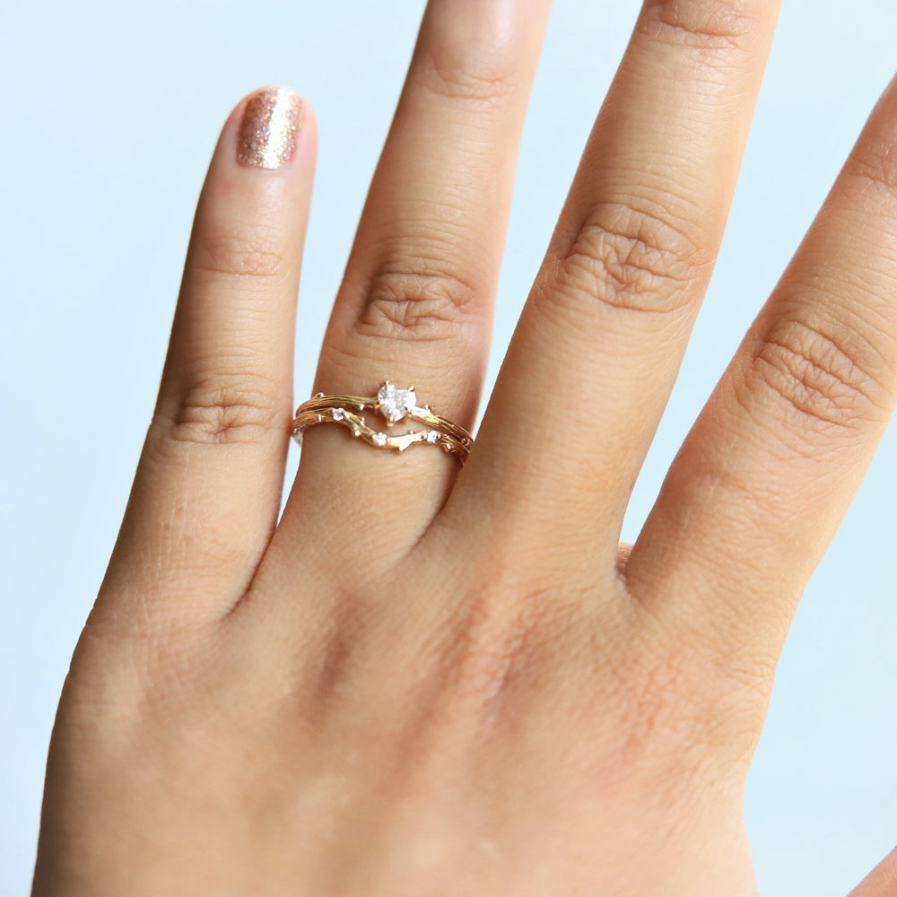 Acacia | Twig Diamond Curve Band - Emi Conner Jewelry 
