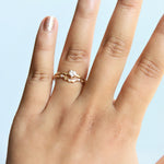 Acacia | Twig Diamond Curve Band - Emi Conner Jewelry 