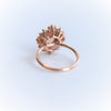 Victoria | 14K Chatham Lab Created Champagne Sapphire & Diamond Fancy Halo Ring - Emi Conner Jewelry 