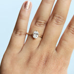 Acacia | 8 x 6 mm Oval Moissanite Twig Engagement Ring - Emi Conner Jewelry 