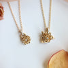 ROSE Necklace No.2 | 14K Rose With Diamond Necklace - Emi Conner Jewelry 