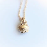 ROSE Necklace No.2 | 14K Rose With Diamond Necklace - Emi Conner Jewelry 