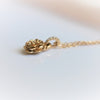 ROSE Necklace No.2 | 14K Rose With Diamond Necklace - Emi Conner Jewelry 