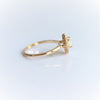 Emma | 14K Heart Australian Opal & Diamond Halo Ring - Emi Conner Jewelry 