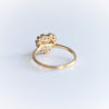 Emma | 14K Heart Australian Opal & Diamond Halo Ring - Emi Conner Jewelry 