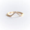 Alexis Band No.1 | 14K V Shaped Diamond Band - Emi Conner Jewelry 