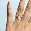 Acacia | 8 x 6 mm Oval Moissanite Twig Engagement Ring - Emi Conner Jewelry 