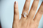 Acacia | 8 x 6 mm Oval Moissanite Twig Engagement Ring - Emi Conner Jewelry 